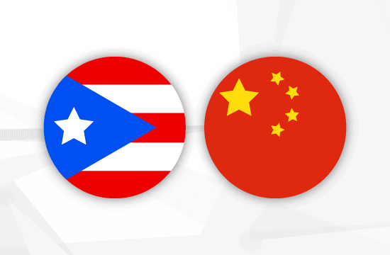 Puerto Rico China flag icon