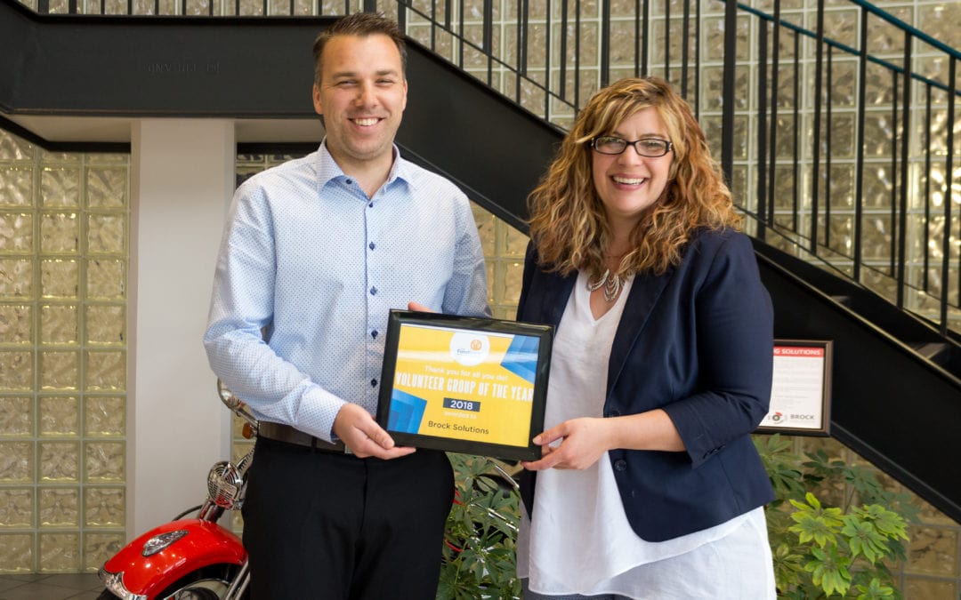 Brock Solutions Awarded Volunteer Group of the Year by the Food Bank of Waterloo Region